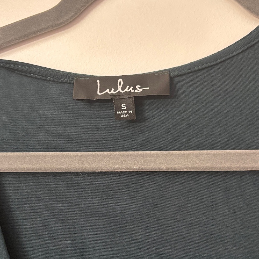 Lulu's dark green Size S Long Sleeve Dress - Picture 2 of 5